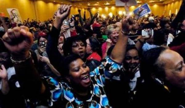 Les supporters de Barack Obama en liesse à Chicago