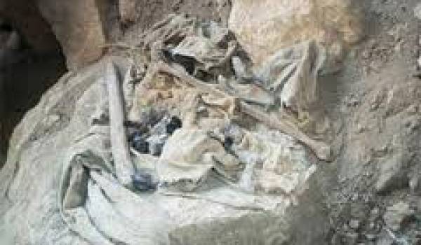 Mise au jour de restes humains dans la grotte de Nekmaria (Dahra)