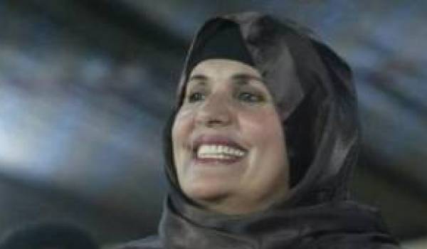 Safia Kadhafi, l'épouse du dictateur mort à Syrte.