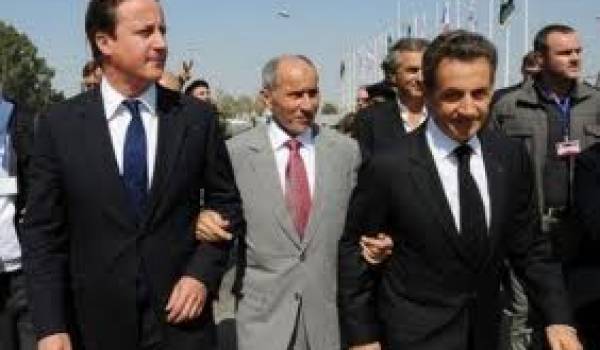 Cameron, Abdeljalil et Sarkozy.