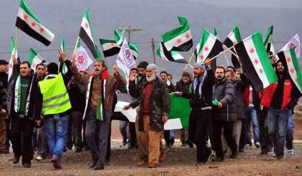 Des militants syriens de la caravane de la liberté.